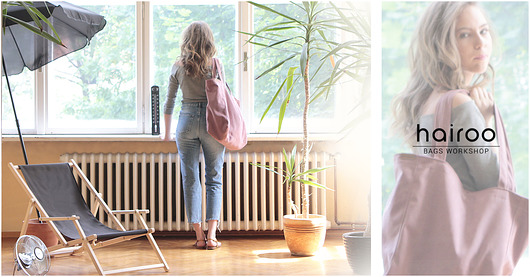 Lazy bag torba różowa na zamek / vegan / eco hairoo