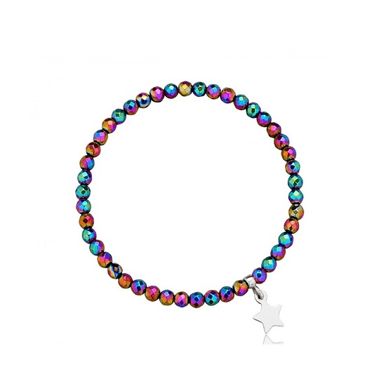 BRANSOLETKA Z HEMATYTÓW TĘCZOWYCH I SREBRA 925 Coccola JEWELLERY