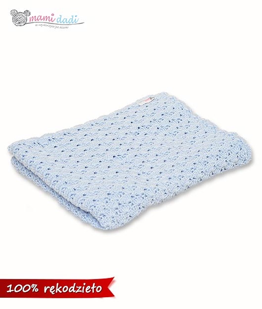 kocyk dziecięcy błękitny - hand made Mamidadi
