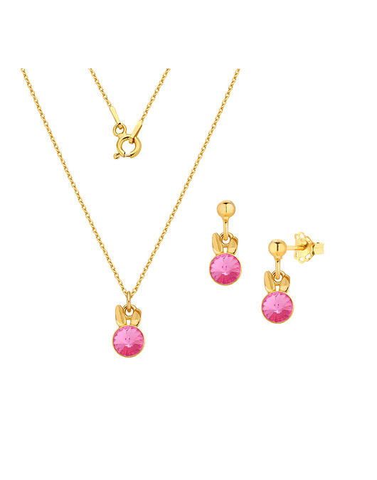 Komplet z króliczkiem; kryształ Swarovski /379/ MYNESS