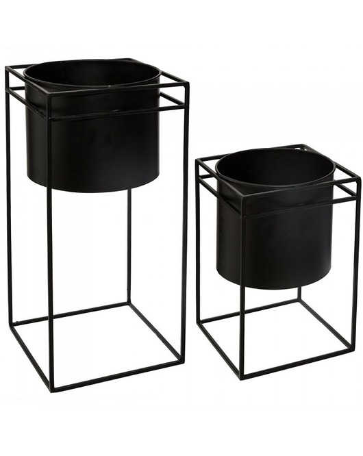 Kwietnik 2 szt. Czarny MIA home