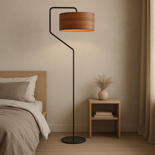 lampy podłogowe Nowoczesna lampa podłogowa do salonu TESALLIA ECO