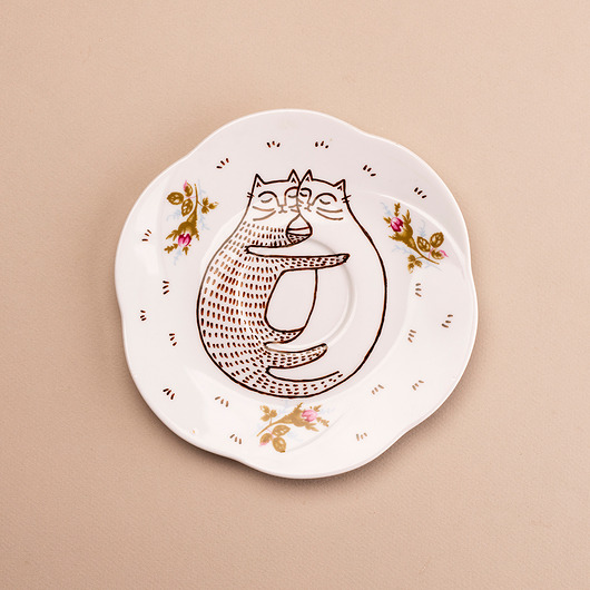 Ozdoby na ścianę Talerz na ścianę - koty