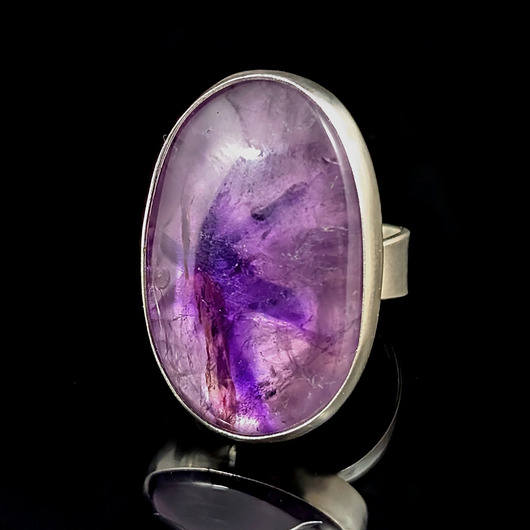 pierścionki srebrne Pierścionek Retro z ametystem