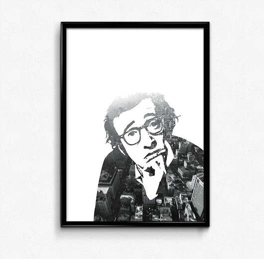 Woody Allen w Nowym Jorku PLAKAT Bury Lis