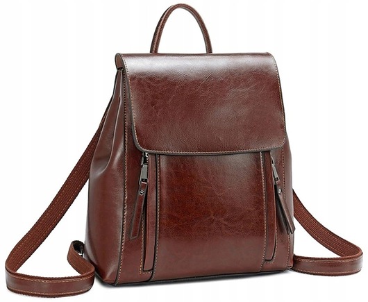 plecaki Plecak Damski skórzany brązowy skóra naturalna torba torebka plecaczek poje