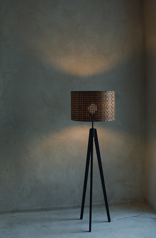 lampy podłogowe Stojąca lub wisząca drewniana lampa