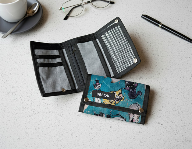 portfele damskie Portfel Koty/ BEBOKI wodoodporny