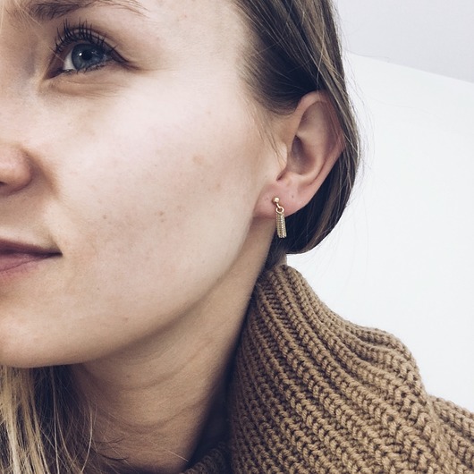 Kolczyki pozłacane MINIMAL CHAINS EARRINGS(gold) Unikke Design