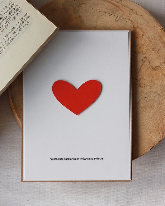 kartki scrapbooking Najprostsza kartka walentynkowa na świecie