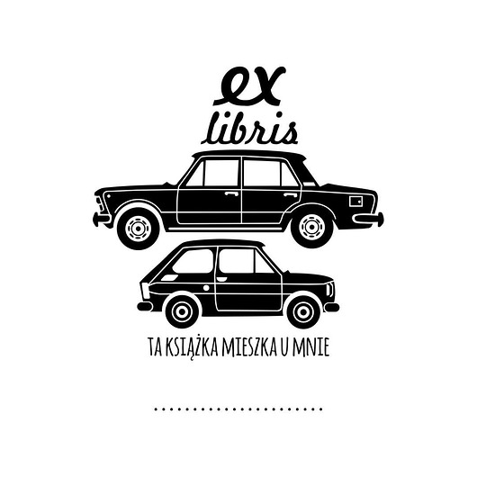 Ex libris do książek AUTA RETRO Pliszka Rekoczyn