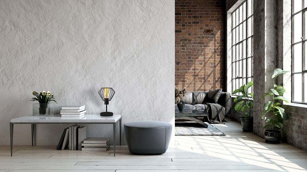 Industrialna lampka nocna do sypialni GALLE LOFT lampy loftowe LYSNE LOFT