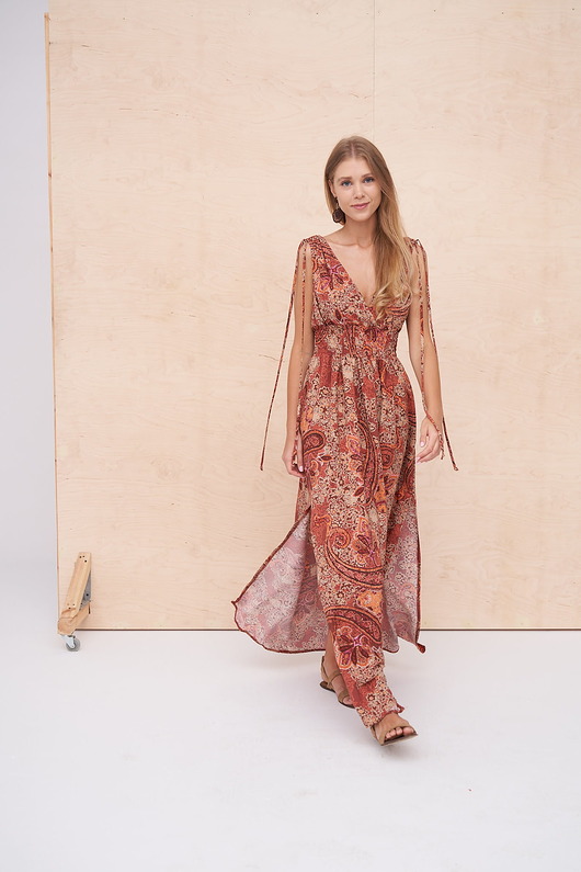 sukienki maxi damskie Sukienka Rzymianka BS Dva 156 - 36/38