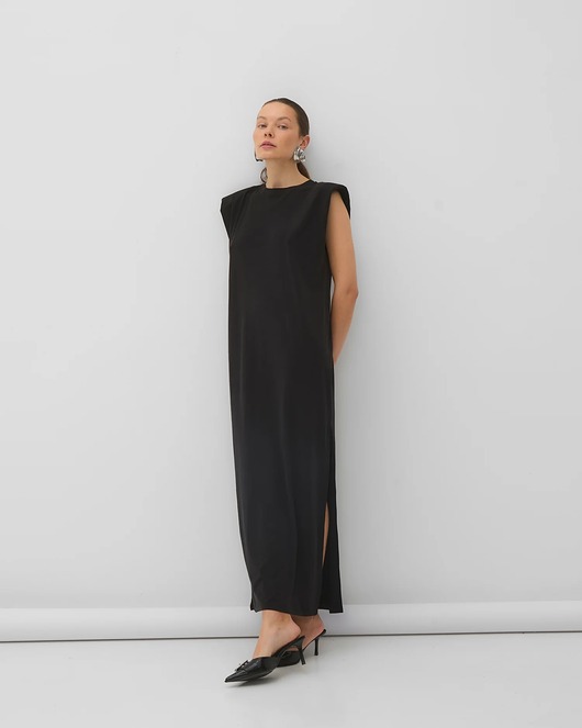 sukienki maxi damskie Maxi sukienka Noble modal black