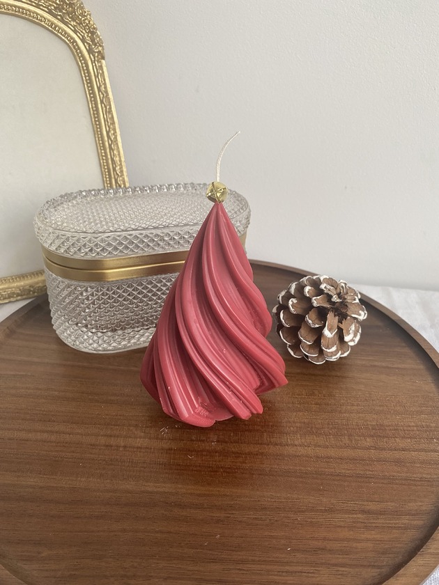 świeczniki i świece Świeca ekologiczna sojowa dekoracyjna "Christmas Tree " 115x73mm