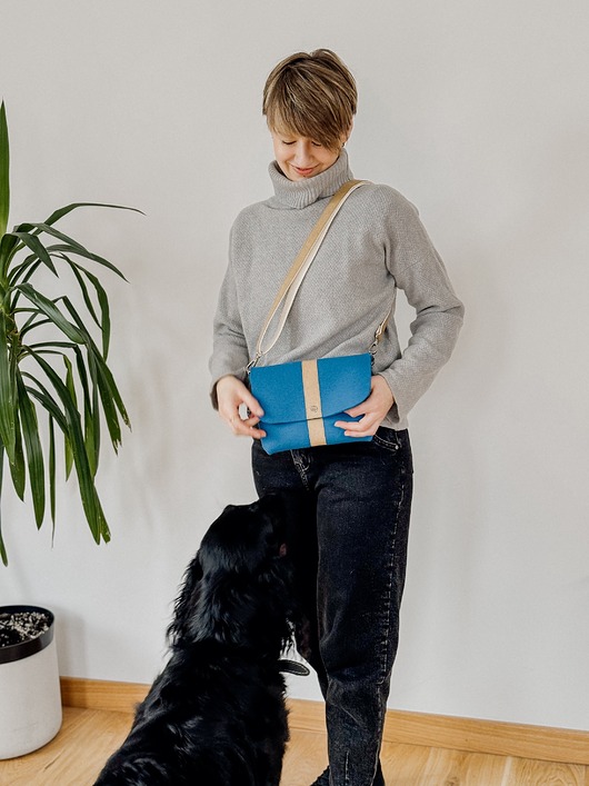 torby na ramię Marmollada - filcowa listonoszka CHABROWA + piaskowy