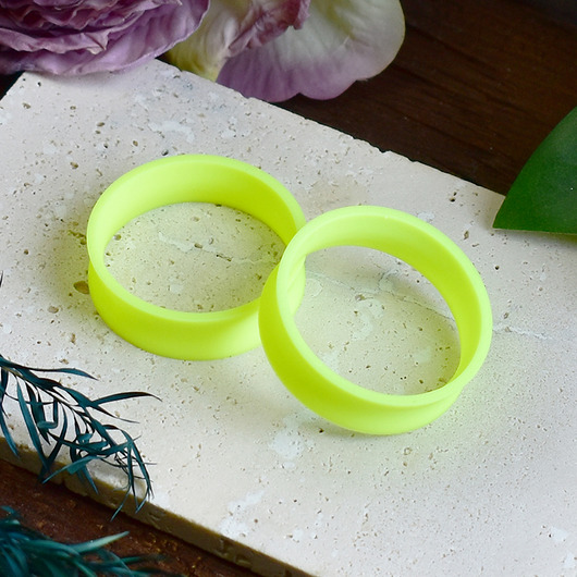 biżuteria różna Tunele do uszu 10-100mm / żółty neon / plugi, tunele siodłowe