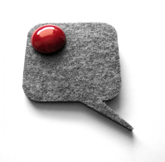 red ? felt label
