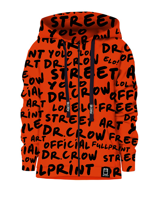 bluzy dla chłopców Bluza Zamek Chłopiec DR.CROW DrCrow Orange