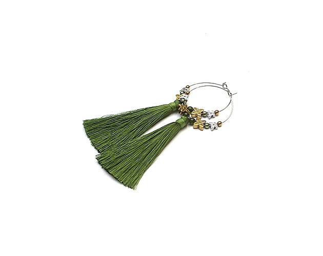 kolczyki chwosty Kolczyki chwosty Alloys Collection Boho /olive  vol. 2/ 