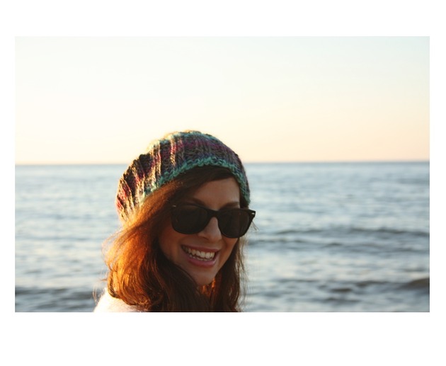 czapki damskie Czapka  z wełną beanie ombre