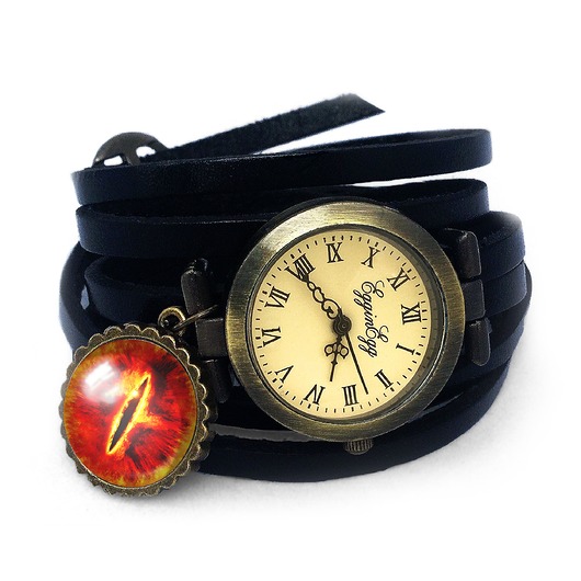 zegarki damskie Zegarek skórzany Oko Saurona - 0189