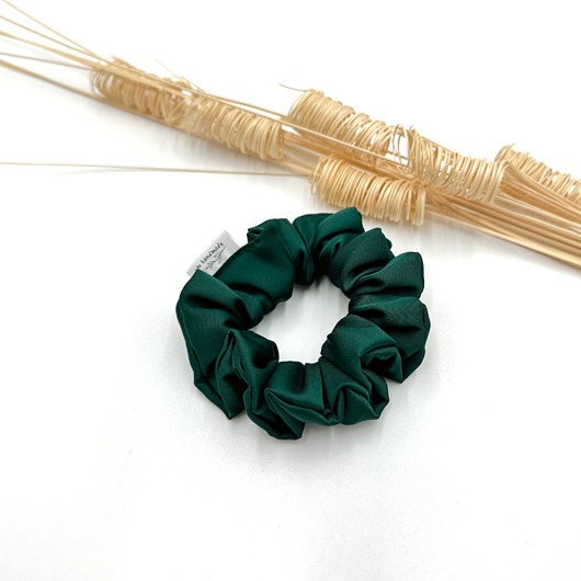 gumki do włosów Scrunchie Slim butelkowa zieleń