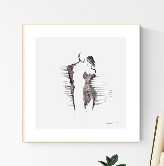 grafiki i ilustracje Grafika 30X30 cm wykonana ręcznie