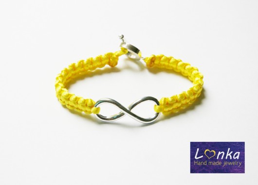 Lonka Jewelry bransoletka /kanarkowy+infiniti Lonka Jewelry
