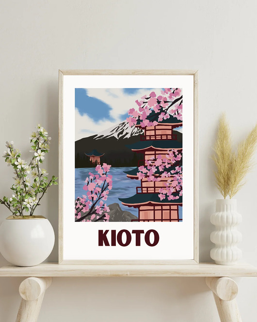 grafiki i ilustracje KIOTO - plakat Japonia