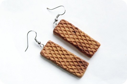 Kolczyki wafelki ciasteczkatynki
