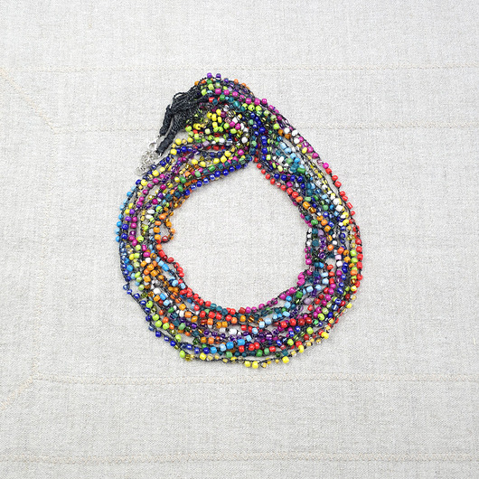 korale 7034 Szydełkowy naszyjnik kaskadowy