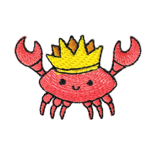 naszywki na ubrania Naszywka naprasowanka KRAB termoprzylepna haft dla dzieci 6x4cm