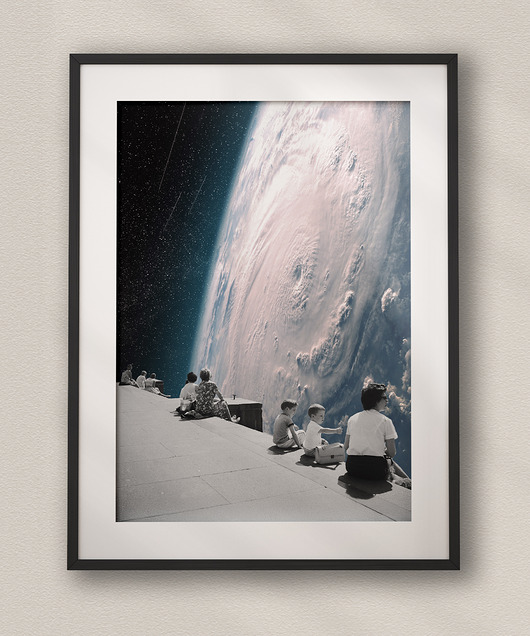 plakaty Plakat Na Krawędzi - Kolaż Fine Art - Dekoracja Ścienna Do Salonu