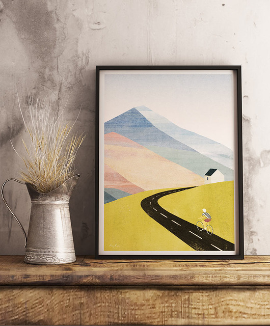 plakaty Rowerzysta na górskim szlaku - plakat fine art