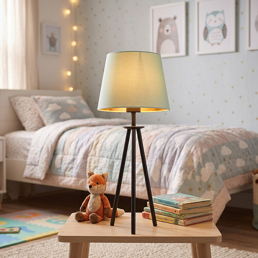 lampy do pokoju dziecka Lampa stojąca na 3 nogach do pokoju dziecka BERGEN VELUR KIDS