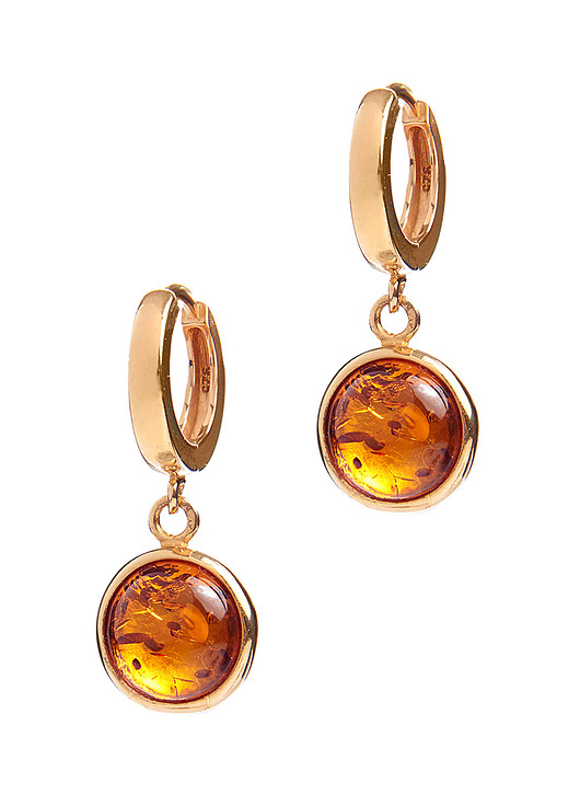 Kolczyki pozłacane Veritas Amber Cause Jewellery