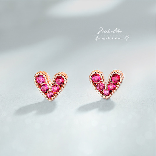 pierścionki srebrne Sweet earrings - srebrne kolczyki + box