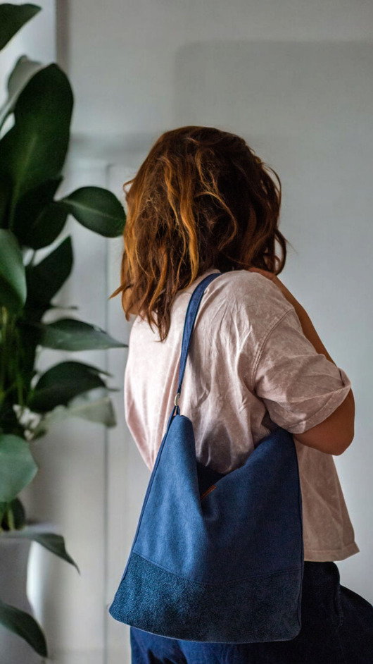 torby na ramię Granatowa boho bag
