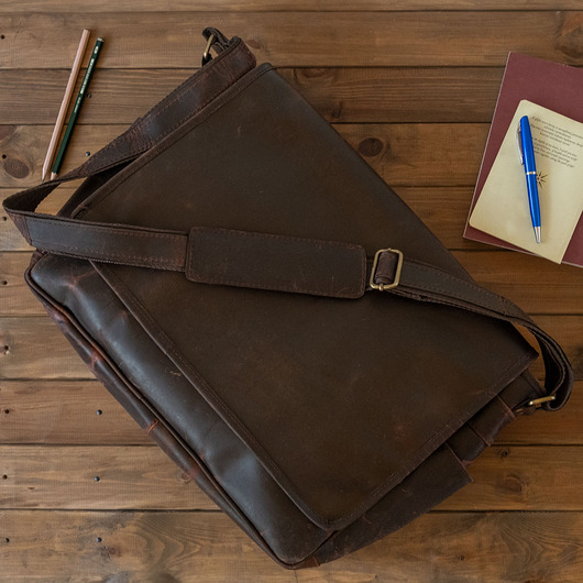 torby na ramię Torba Skórzana do pracy z Klapą Męska Damska Vintage Belveder BL161