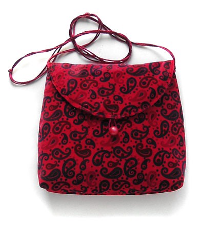 torebka mini - bordo wzorek - elfagado