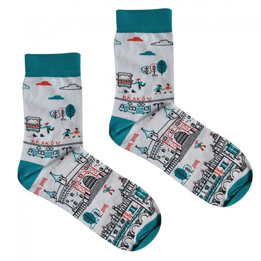 Skarpetki TRASA SPACEROWA KRAKÓW LOVE POLAND DESIGN