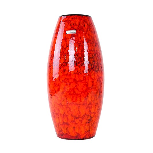 wazony Wazon ceramiczny czerwony, niemiecki design, lata 60, produkcja: Scheurich