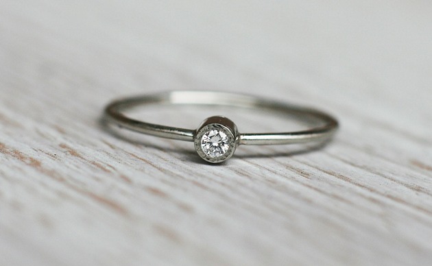 pierścionki zaręczynowe Pierścionek z diamentem w platynie 950
