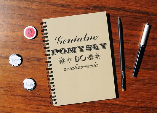 notatniki i albumy Genialne pomysły do zrealizowania, notatnik z eko