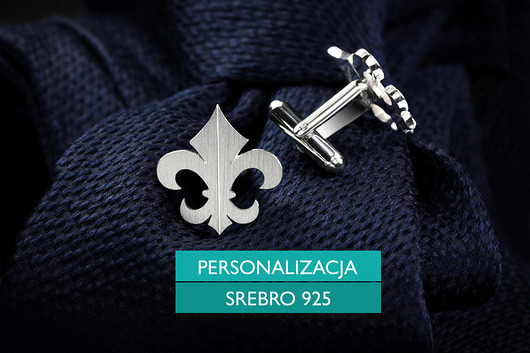 Personalizowane spinki do mankietów FLEUR-DE-LIS FeinFein