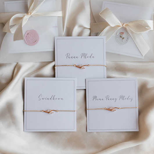 bransoletki złote Bransoletka kryształowa panieński, podziękowanie ślub