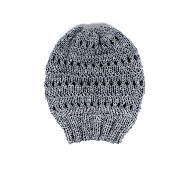 czapki damskie Czapka szara luźna długa hipster beanie