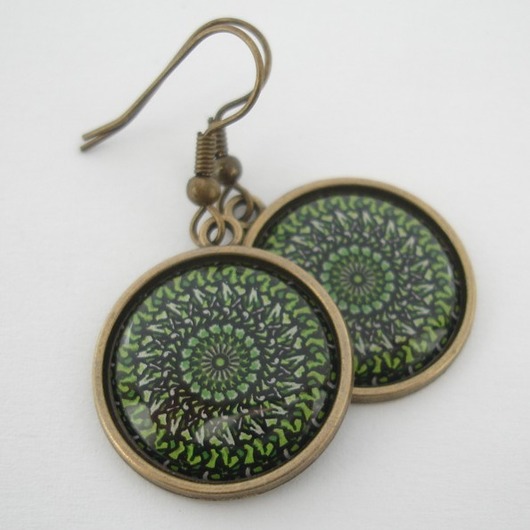 Kolczyki Mandala Sił Natury Iris Szarooka
