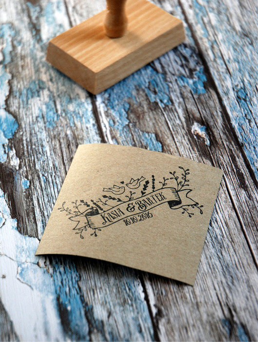 Stempel ślubny BOTANIC 60x40mm DrukLove